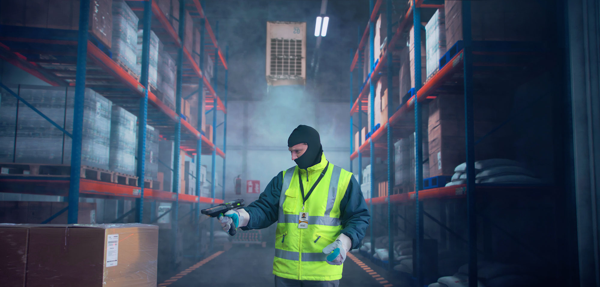 worker-in-freezer Warehouse Worker in a freezer